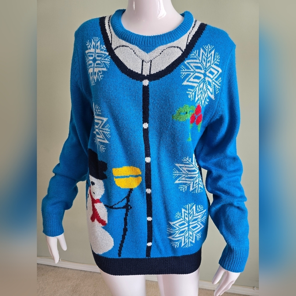 2/$25 Blue Snowman Crewneck Sweater